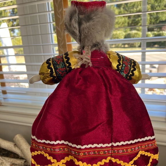 Traditional Russian Doll with Red and Gold Dress - Picture 3 of 7